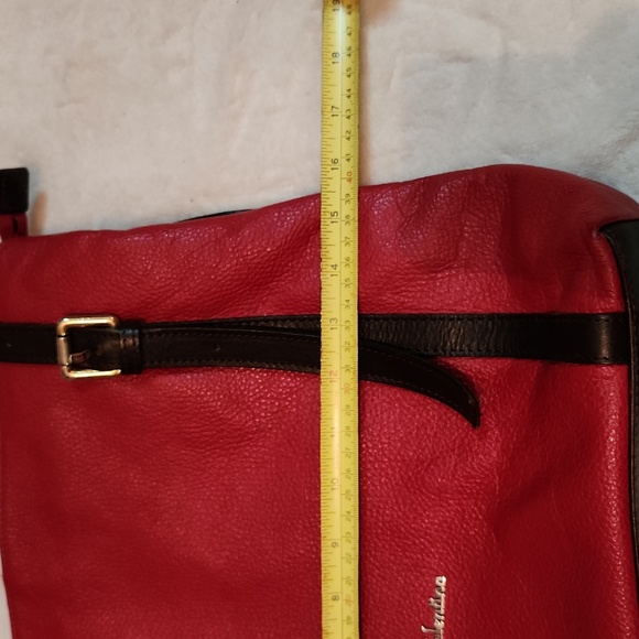 Valentina red pebbled leather with brown straps - Picture 6 of 16